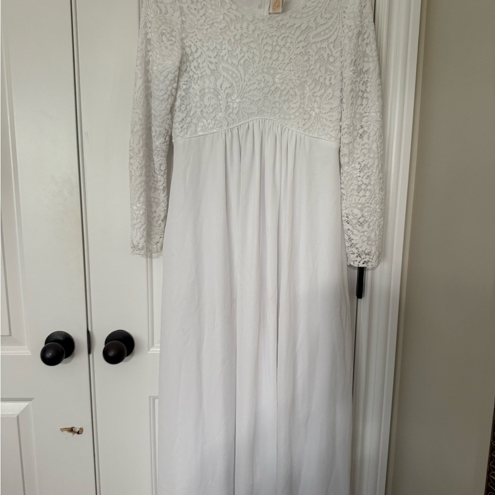 Elegant White Lace Kids Dress